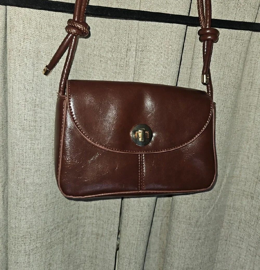 Korean Classic Brown Leather Shoulder Bag